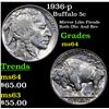 Image 1 : 1936-p Buffalo Nickel 5c Grades Choice Unc