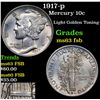 Image 1 : 1917-p Mercury Dime 10c Grades Select Unc FSB