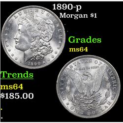 1890-p Morgan Dollar $1 Grades Choice Unc