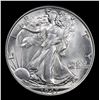 Image 2 : 1947-p Walking Liberty Half Dollar 50c Grades Choice Unc