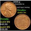 Image 1 : 1919-p Lincoln Cent 1c Grades Select+ Unc BN