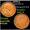 Image 1 : 1909-p Lincoln Cent 1c Grades Select Unc RB