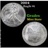 Image 1 : 2004 Silver Eagle Dollar $1 Grades Mint State