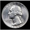 Image 2 : 1943-p Washington Quarter 25c Grades Choice+ Unc