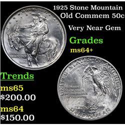 1925 Stone Mountain Old Commem Half Dollar 50c Grades Choice+ Unc
