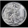 Image 2 : 1942-p Walking Liberty Half Dollar 50c Grades Choice Unc