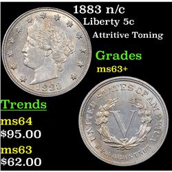 1883 n/c Liberty Nickel 5c Grades Select+ Unc