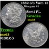 Image 1 : 1882-o /o Vam 13 Morgan Dollar $1 Grades Select Unc