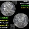 Image 1 : 1897-p Morgan Dollar $1 Grades Select Unc+ PL