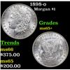Image 1 : 1898-o Morgan Dollar $1 Grades GEM+ Unc