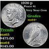 Image 1 : 1926-p Peace Dollar $1 Grades Choice+ Unc
