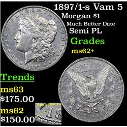 1897/1-s Vam 5 Morgan Dollar $1 Grades Select Unc
