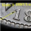 Image 4 : 1897/1-s Vam 5 Morgan Dollar $1 Grades Select Unc
