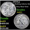 Image 1 : 1934-p Walking Liberty Half Dollar 50c Grades Choice+ Unc