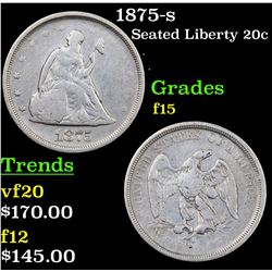 1875-s Twenty Cent Piece 20c Grades f+