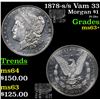 Image 1 : 1878-s /s Vam 33 Morgan Dollar $1 Grades Select+ Unc
