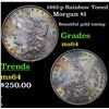 Image 1 : 1882-p Rainbow Toned Morgan Dollar $1 Grades Choice Unc