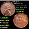 Image 1 : 1910-s Lincoln Cent 1c Grades Choice+ Unc BN