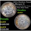 Image 1 : 1902-o Rainbow Toned Morgan Dollar $1 Grades Choice+ Unc