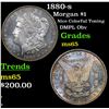 Image 1 : 1880-s Morgan Dollar $1 Grades GEM Unc