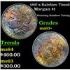 Image 1 : 1897-s Rainbow Toned Morgan Dollar $1 Grades Select+ Unc