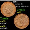 Image 1 : 1881 Indian Cent 1c Grades Select AU