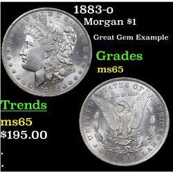 1883-o Morgan Dollar $1 Grades GEM Unc