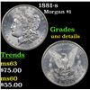 Image 1 : 1881-s Morgan Dollar $1 Grades Unc Details