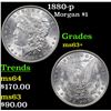 Image 1 : 1880-p Morgan Dollar $1 Grades Select+ Unc