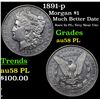 Image 1 : 1891-p Morgan Dollar $1 Grades Choice AU/BU Slider PL