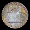 Image 3 : 1951-s Rainbow Toned Franklin Half Dollar 50c Grades Choice+ Unc