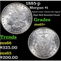 1885-p Morgan Dollar $1 Grades GEM+ Unc