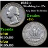 Image 1 : 1932-s Washington Quarter 25c Grades vf++