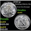 Image 1 : 1945-p Walking Liberty Half Dollar 50c Grades GEM Unc