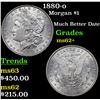 Image 1 : 1880-o Morgan Dollar $1 Grades Select Unc