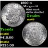 Image 1 : 1899-o Morgan Dollar $1 Grades GEM+ Unc