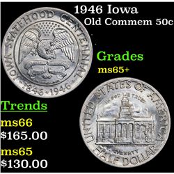 1946 Iowa Old Commem Half Dollar 50c Grades GEM+ Unc