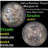 Image 1 : 1897-p Rainbow Toned Morgan Dollar $1 Grades Choice+ Unc