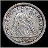 Image 2 : 1848-p Fortin 101 R3 Seated Liberty Dime 10c Grades Choice AU