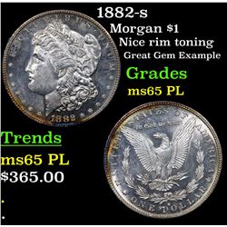 1882-s Morgan Dollar $1 Grades GEM Unc PL