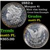 Image 1 : 1882-s Morgan Dollar $1 Grades GEM Unc PL