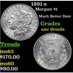 1891-s Morgan Dollar $1 Grades Unc Details