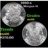 Image 1 : 1880-s Morgan Dollar $1 Grades GEM+ Unc