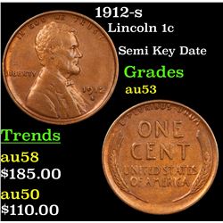 1912-s Lincoln Cent 1c Grades Select AU