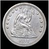 Image 2 : 1877-p Seated Liberty Quarter 25c Grades xf