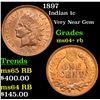 Image 1 : 1897 Indian Cent 1c Grades Choice+ Unc RB