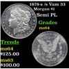 Image 1 : 1878-s /s Vam 33 Morgan Dollar $1 Grades Choice Unc
