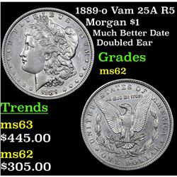 1889-o Vam 25A R5 Morgan Dollar $1 Grades Select Unc