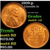 Image 1 : 1909-p Lincoln Cent 1c Grades Choice+ Unc RD