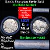 Image 1 : Buffalo Nickel Shotgun Roll in Old Bank Style 'Bell Telephone'  Wrapper 1917 & s Mint Ends